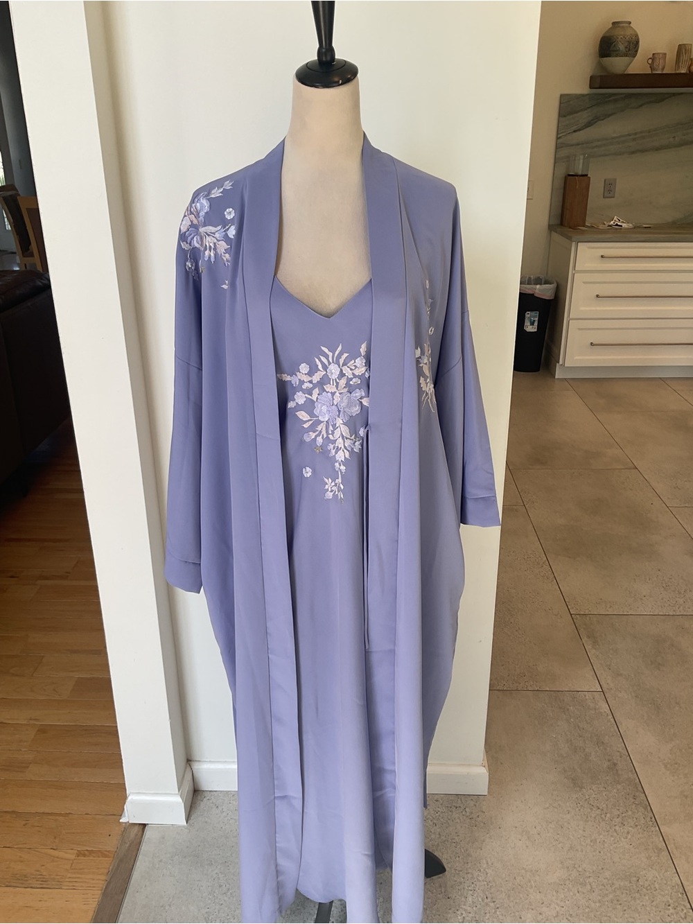 Natori Saks 5th Ave Lavender Sleep Robe and Gown Set